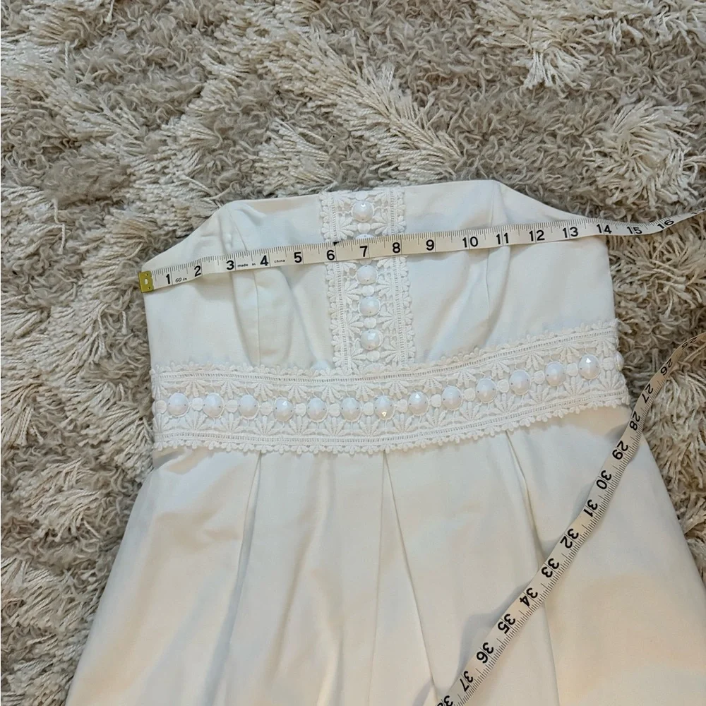 LILLY PULITZER Fit & Flare Dress Sz 2 White - Picture 6 of 9